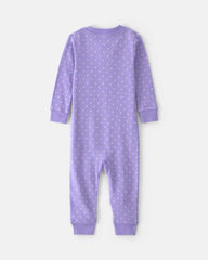 Baby Girl 1-Piece Pets 2-Way Zip 100% Cotton Snug Fit Pajama - Purple