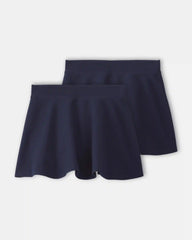Toddler Girl 2-Pack Uniform Ponte Skort - Navy