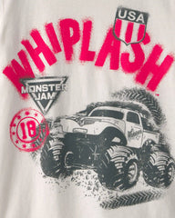 Boys 'Whiplash' Monster Jam Graphic Tee - Cream