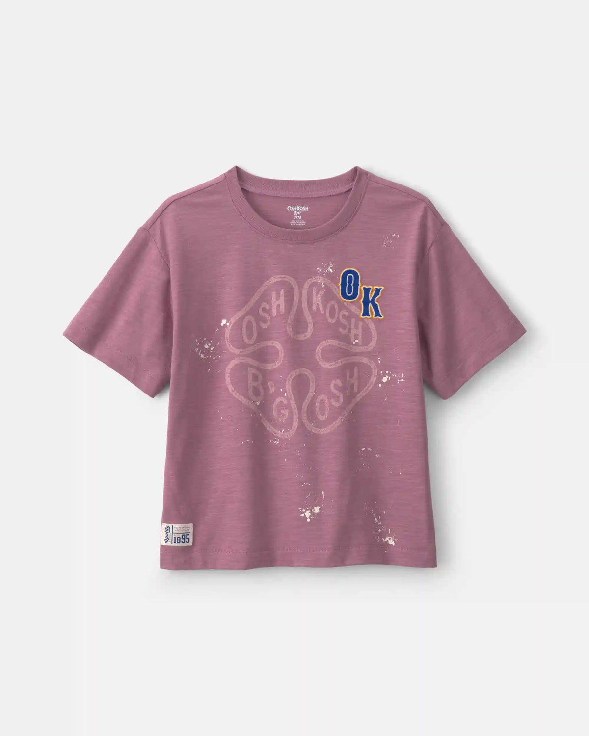 Girls 'OshKosh' Graphic Tee - Purple