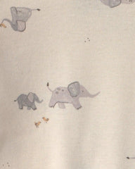 Baby 4-Piece Elephant Long-Sleeve Bodysuit & Pant Set - Grey