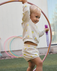 Baby Girl French Terry Shorts - Ivory